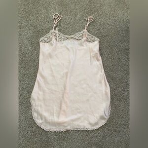 Vintage Victoria’s Secret Light Pink Lace Trim Mini Slip